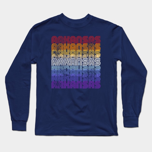 Arkansas 70s Groove Long Sleeve T-Shirt by rt-shirts